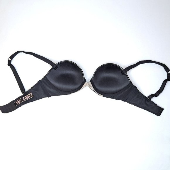 Victoria's Secret VS Intimates Very Sexy Multi-Way Black Beige Bra Lace Size 32C - Picture 3 of 4